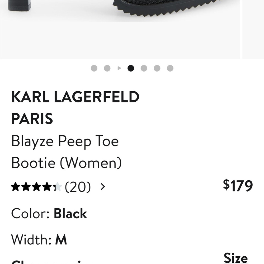 KARL LAGERFELD
PARIS
Blayze Peep Toe
Bootie (Women) - Picture 4 of 5